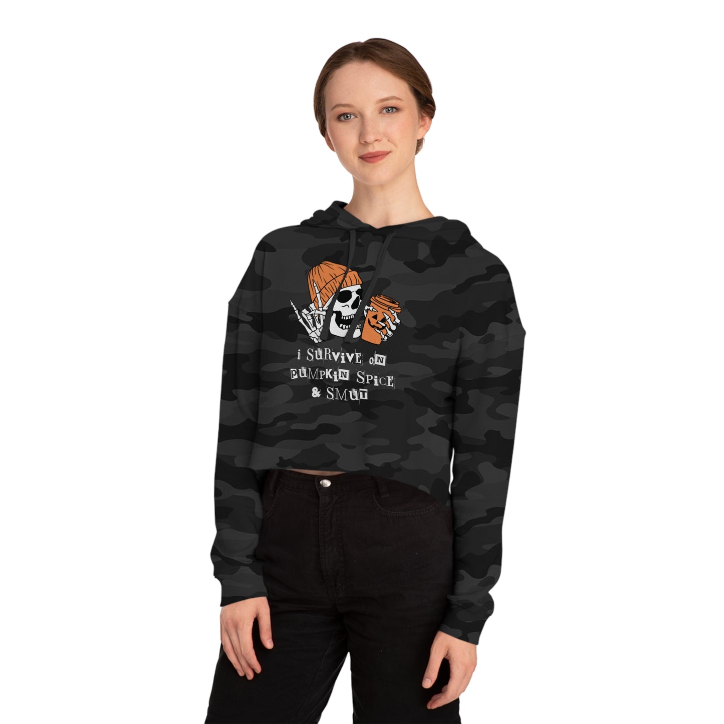 Pumpkin Spice & Smut Cropped Hoodie