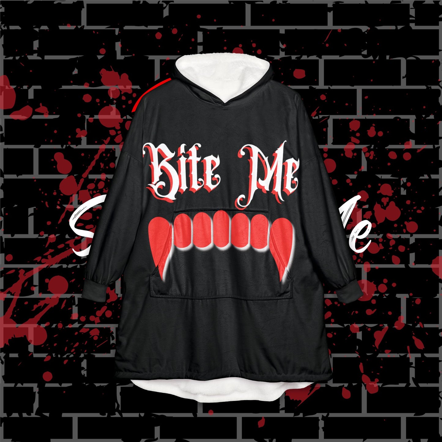 Bite Me Hooded Blanket