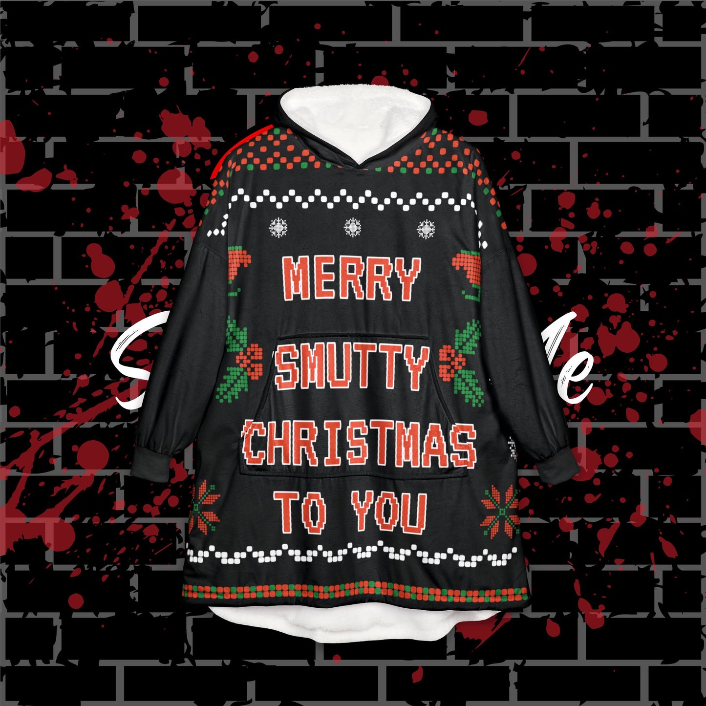 Merry Smutty Hooded Blanket