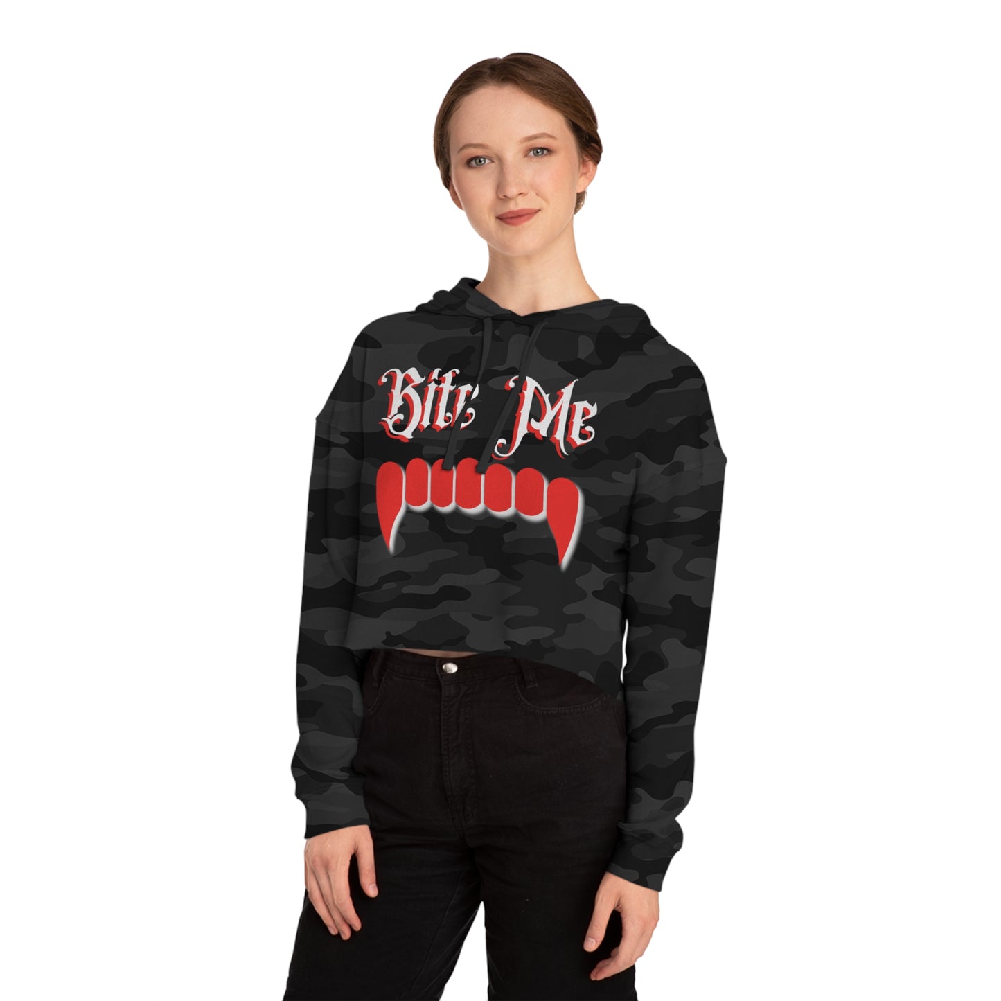 Bite Me Cropped Hoodie