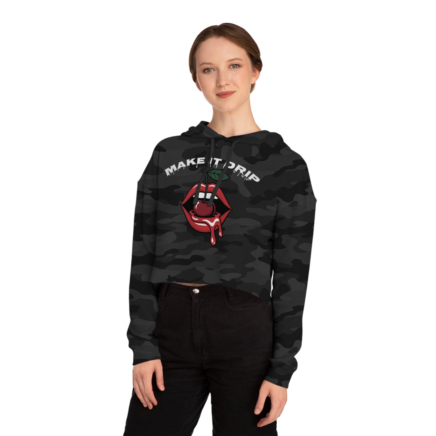Make Drip Cropped Hoodie