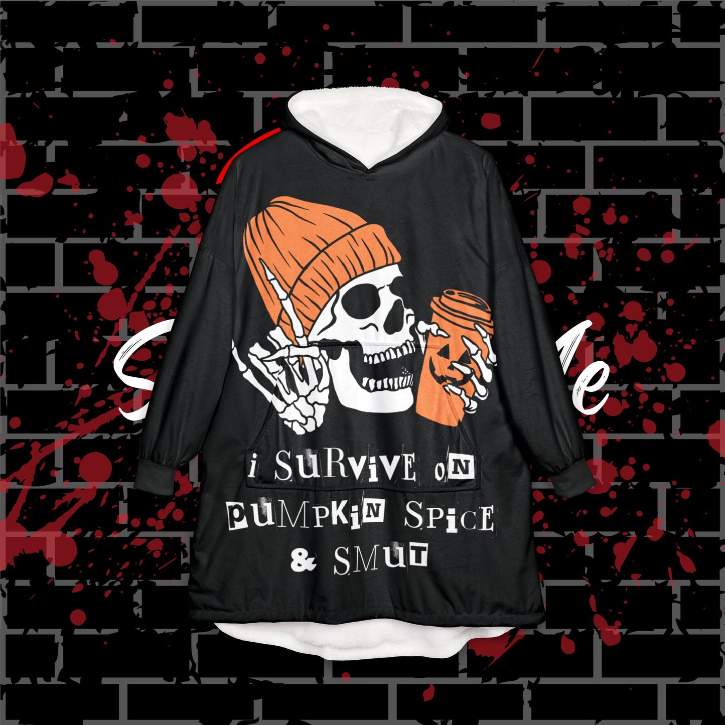 Pumpkin Spice & Smut Hooded Blanket
