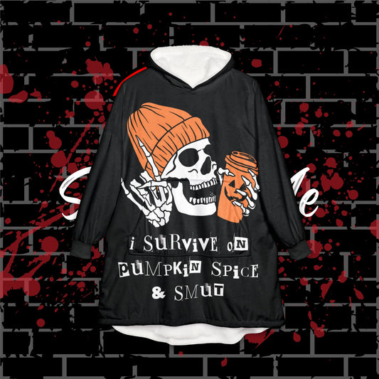 Pumpkin Spice & Smut Hooded Blanket