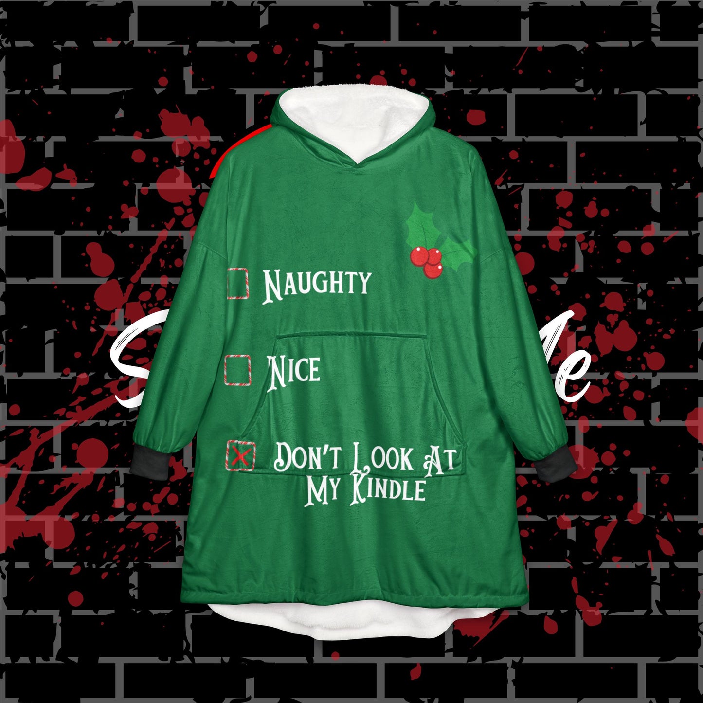 Sants's List Hooded Blanket(green)