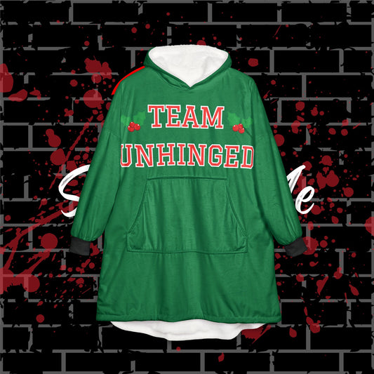 Team Unhinged Hooded Blanket(green)