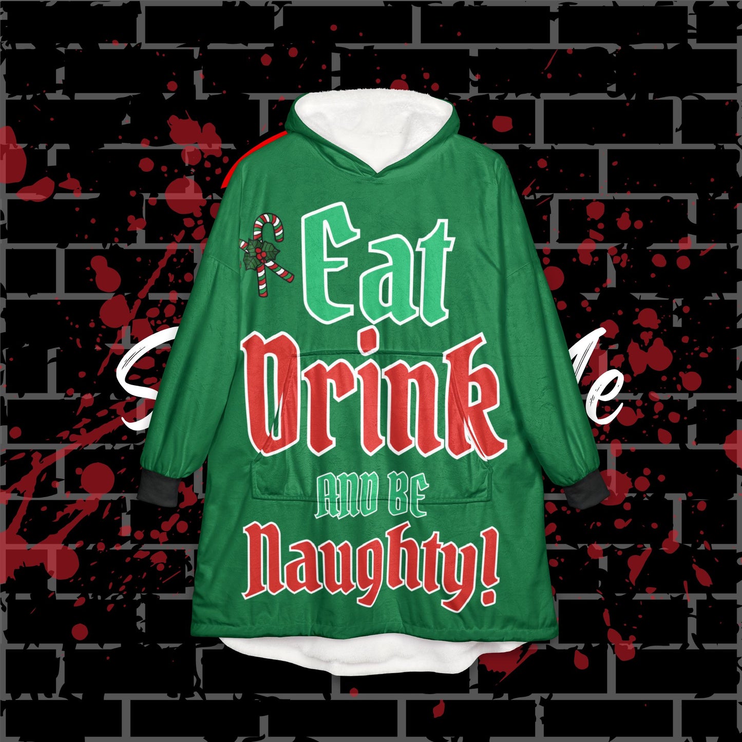 Eat & Drink Hooded Blanket(green)