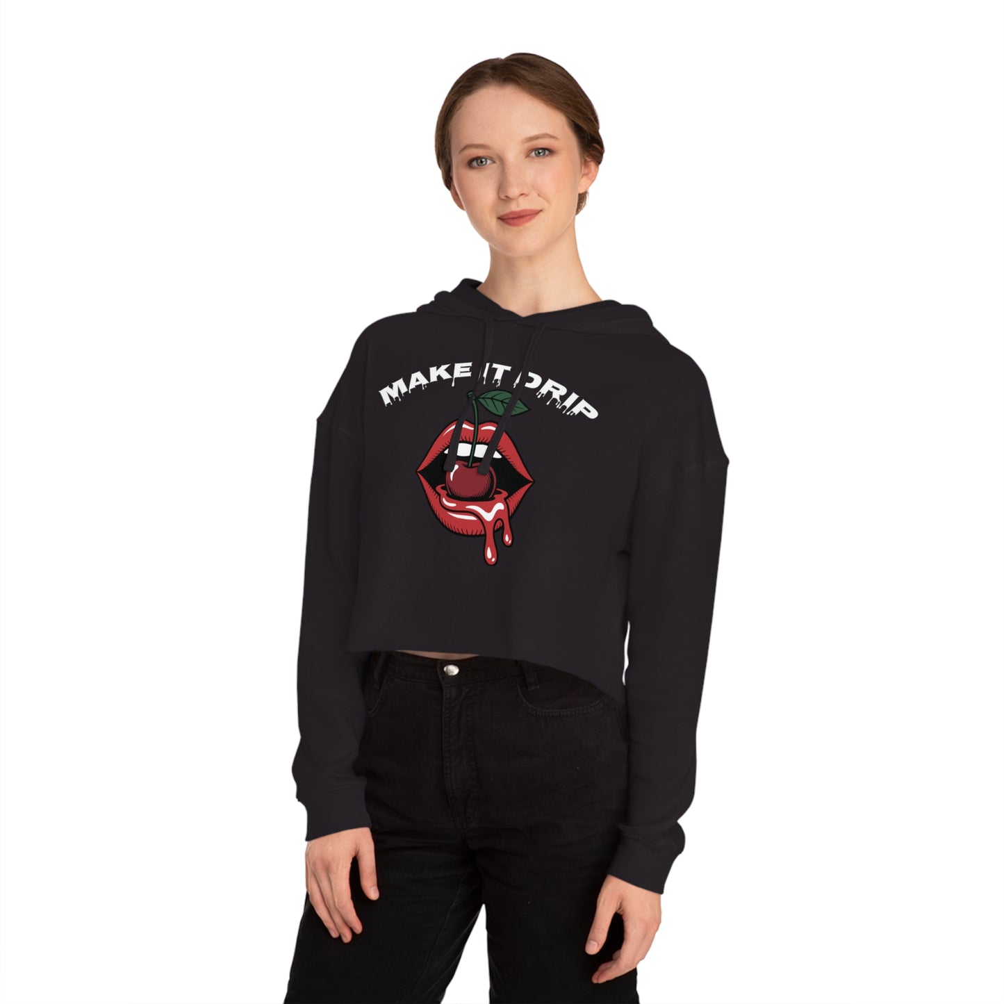 Make Drip Cropped Hoodie