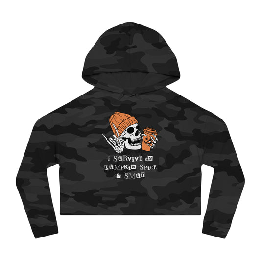 Pumpkin Spice & Smut Cropped Hoodie