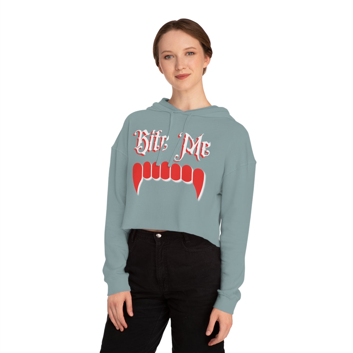 Bite Me Cropped Hoodie