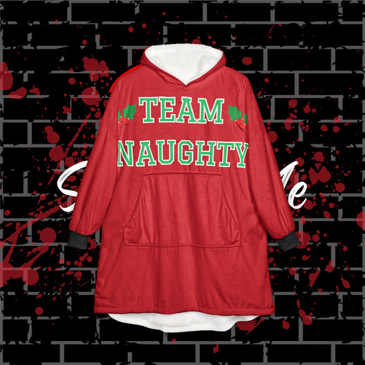 Team Naughty Hooded Blanket(red)