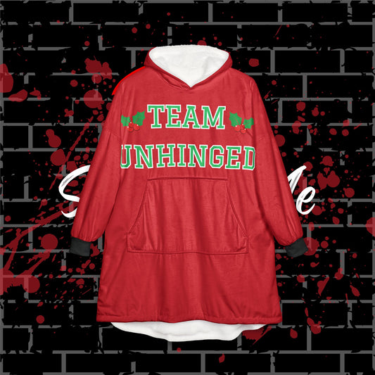 Team Unhinged Hooded Blanket(red)