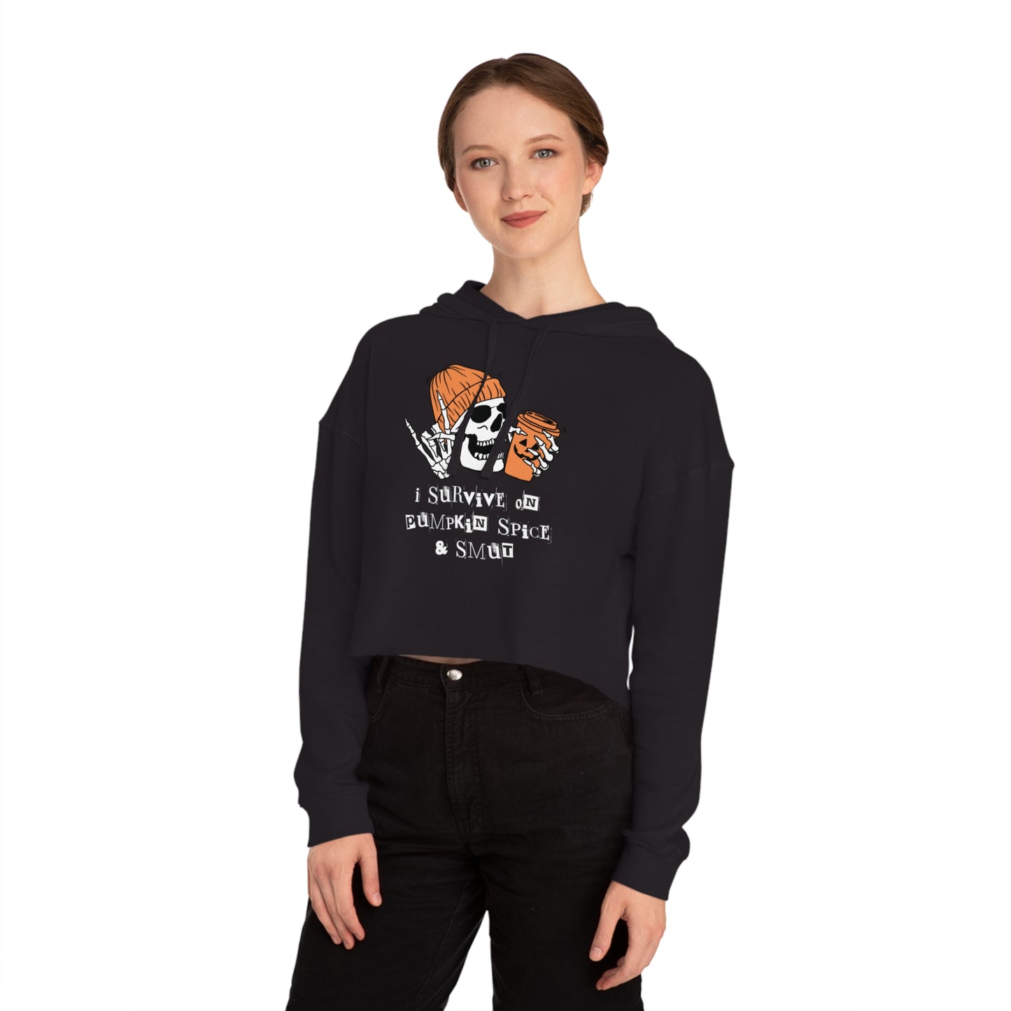 Pumpkin Spice & Smut Cropped Hoodie
