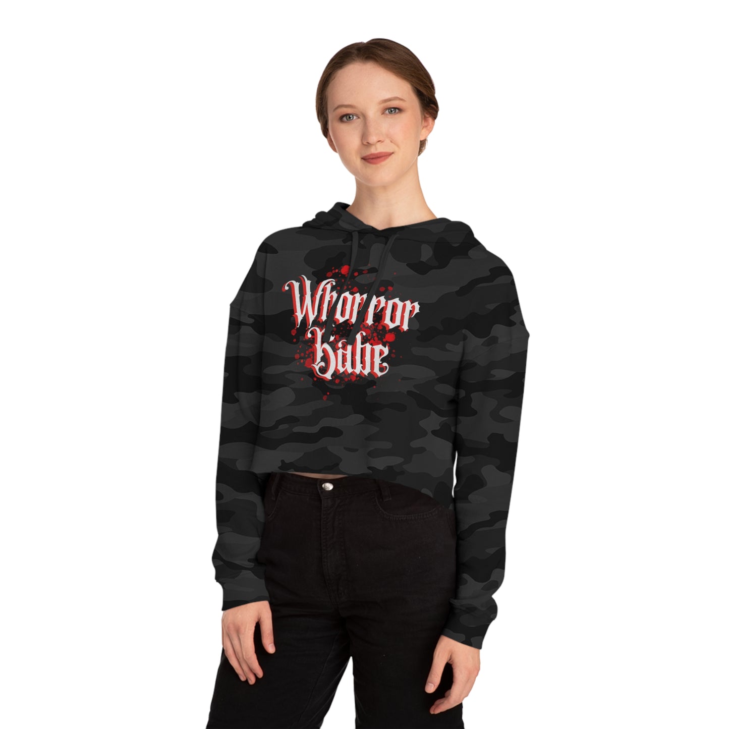 Whorror Babe Cropped Hoodie
